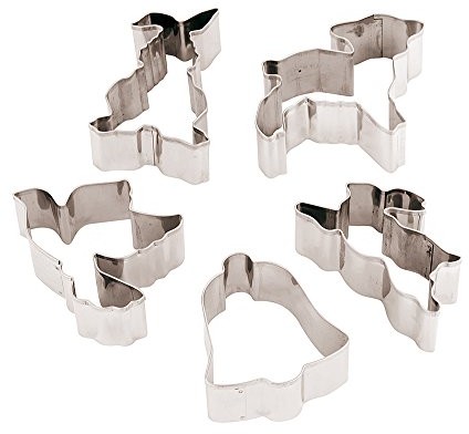 Paderno Set 5 Pezzi Tagliapasta Pasqua per Biscotti, Acciaio Inox