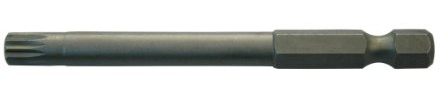 SW-Stahl XBO/4-8L Schraubendrehbit M8, 1/4 Sechskant, Innenvielzahn | Profi Bit-Einsatz aus Chrom-Vanadium-Stahl, 75 mm Lange Ausführung, Brüniert, für Industrie und Werkstatt