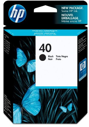 Original Tinte HP 40 , NO40 51640AE - Premium Drucker-Patrone - Schwarz - 1.120 Seiten - 42 ml