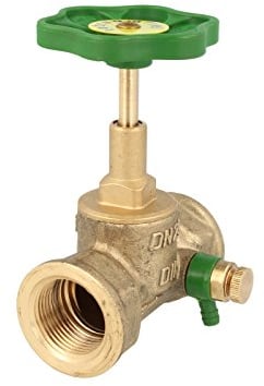 Schlösser Armaturen Absperrventil, Durchgangsventil mit Entleerung 1 IG x 1 IG, steigende Spindel, Messing, Globe Valve, Ventil mit steigender Spindel und Entleerung, Ventil