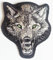 Aufnäher Patches für Jacken Jeans Kleidung Bügelbilder Flicken Stoff Patch Kleider Aufbügler zum Aufbügeln 7,6 x 7 cm Wolf 