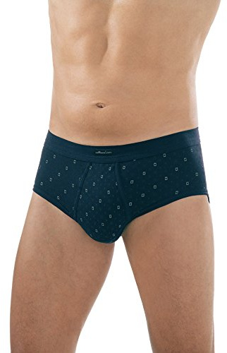 Comazo Herren Slip – 3er Pack – Marine-Blau – Gr. 8 (2XL) – Slip mit Eingriff – Unterhosen aus Baumwolle – Feinripp-Unterwäsche – Ohne störende Seitennähte – 100% Baumwolle