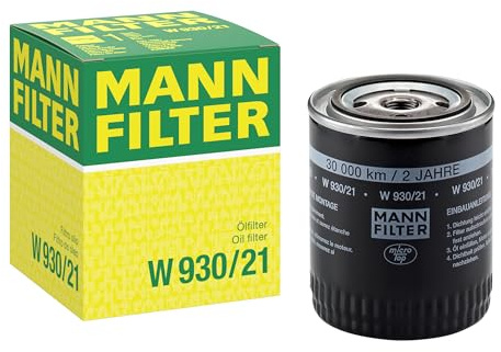 MANN-FILTER, W 930/21 Oil Filter | For Passenger Cars, Highest Filtration Performance, Engine Protection, High Quality Sealing, True OE Engineering