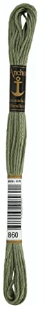 Anchor 233073 4635000-00860 Stickgarn, Baumwolle, eukalyptus, 3 gramm