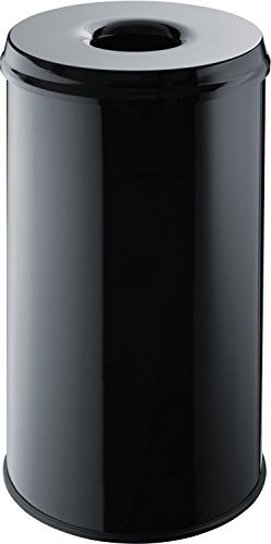 helit H2515895 - Sicherheitspapierkorb mit Löschkopf „the guardian“ 50 Liter, schwarz