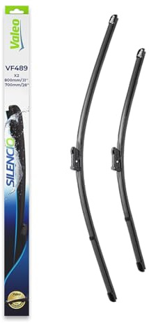 VALEO Silencio Wiper - VF489 - Kit of High Performance, Superior Road Visibility, Easy Installation Original Flat Blades 800mm/700mm - Front - Set of 2 Wiper Blades - 574689