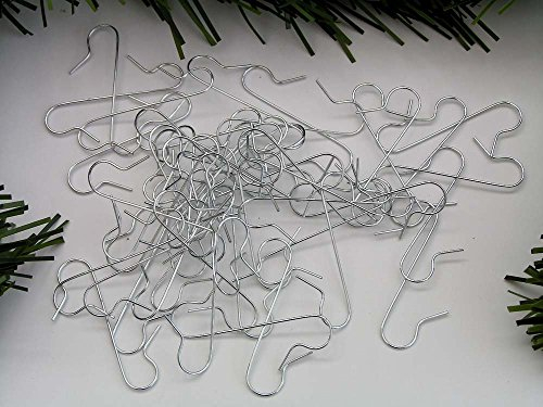 50`er Set Schnellaufhänger für Christbaumschmuck in Silber Christbaumkugel Aufhänger Metall Kugelaufhänger 4264