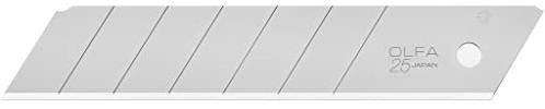 OLFA 5008 HB-5B 25mm Snap-Off EHD Silver Blade, 5-Pack