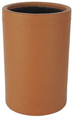 Läufer 39078 Scala Köcher, naturgenarbtes Rindsleder, cognac, Handgefertigt aus Echtleder in Deutschland, Stifteköcher aus Leder
