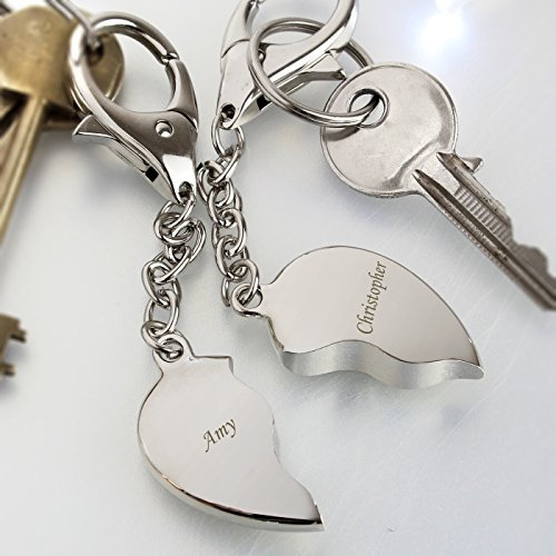 Engraved Quality Joining Hearts Keyring