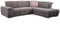 CAVADORE Schlafsofa Mistrel mit Ottomane rechts / Große Eck-Couch im modernen Design / Mit Bettfunktion / Inkl. verstellbare Kopfteile / Wellenunterfederung / 269 x 77-93 x 228 cm / Dunkelgrau