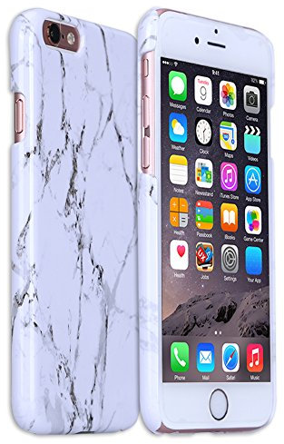 iPhone 6 Plus Case, FISHBERG Stylish Marble design Slim Hard Back Case PC Protective Case Cover Shell for iPhone 6 Plus 6s Plus 5.5 (Marble Style6)