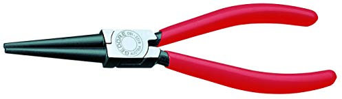 GEDORE Round Nose Pliers 8122-160 TL, 160 mm, 1-Component Handle, Serrated Gripping Surfaces, Long Jaws