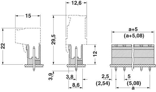 Phoenix Contact COMBICON MSTBV Steckbarer Klemmenblock Header 7-Kontakte 5.0mm-Raster, Packung a 100 Stück