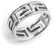 Silverly Frauen Männer 925 Sterling Silber Offen griechischen Schlüssel 7 mm Ring, Größe: 60 (19.1)