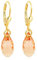 Ohrringe Gold Pfirsich Tropfen Marken Kristalle 925 Sterling Silber vergoldet NOBEL SCHMUCK