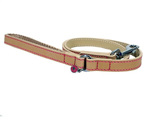 Rosewood Luxury Leather Dog Lead, 40 x 3/4-inch, Tan