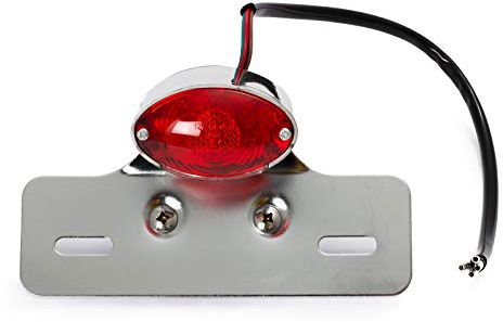 Kennzeichenhalter Ruecklicht Stop Bremslicht E Prüfzeichen Motorrad Chrome