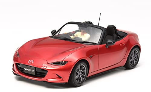 Tamiya TAM24342 300024342 Mazda Fahrzeug 24342-1:24 MX-5,originalgetreue Nachbildung, Plastik Bausatz, Basteln, Modellbausatz, Zusammenbauen, unlackiert, Red