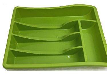 Whitefurze Plastic Cutlery Tray Lime Green