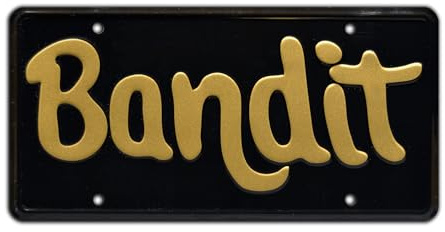 Celebrity Machines Burt Reynolds | Bandit | Metal Stamped License Plate