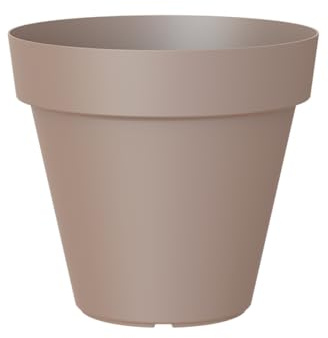 Artevasi Capri-Topf, Runder Plastiktopf, 60cm, Farbe: Taupe