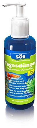 Söll 12638 Tagesdünger Aqua, 250 ml für 12.500 L Wasser - hhochkonzentrierter phosphatfreier Universaldünger, für gesundes Pflanzenwachstum im Aquarium