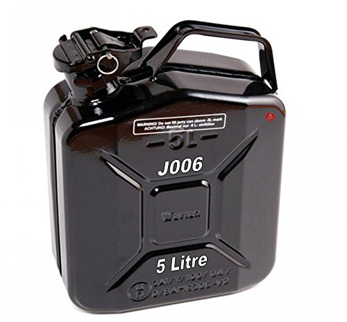 VALPRO Kraftstoffkanister 5 l Schwarz RAL 9005 Stahlblech 0,9 mm L230xB120xH310mm