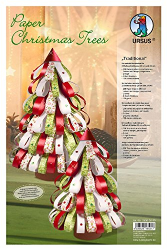 Ursus 24300099 - Designstreifen Paper Christmas Trees Traditional