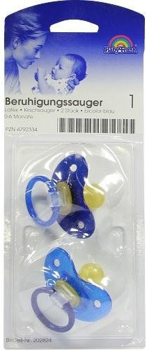 BERUHIGUNGSSAUGER Kirsche Lat.0-6 M.bicol.blau 2 St