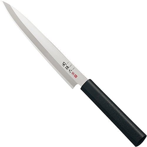 KAI Seki Magoroku Kinju und Hekiju Yanagiba Linkshänder 21,0 cm Klingenlänge - 8A solid & SUS420J2 - 58 & 56 (±1) HRC - handgefertigt - Pakkaholz & PP-Kunststoff - Fischmesser - Made in Japan