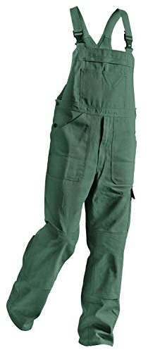KÜBLER QUALITY DRESS Arbeitslatzhose grün, Größe 98, Herren-Arbeitslatzhose aus Baumwolle, Arbeitslatzhose mit Knieschutztaschen nach EN 14404, bequeme Arbeitslatzhose von KÜBLER Workwear