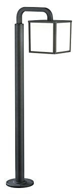 Trio Leuchten LED Aussenstehleuchte 421560142 Cubango, Aluminiumguss, anthrazit, Schirm Acryl weiß, inkl. 1 x E27 5 Watt