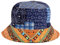 Be Your Own Style BYOS Sonnenhut, wendbar, schwarz, Bedruckt, viele Muster, Hippyie Patch Multi Gold, Einheitsgröße