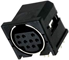 2X MDC-209 Buchse DIN mini weiblich PIN: 9 THT mit 90°-Winkel