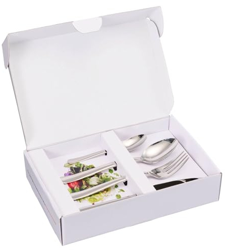 Fiskars Besteck-Set, 16-teilig, Functional Form, 4 Messer, 4 Gabeln | 4 Löffel und 4 Teelöffel, Edelstahl 18/10, Silber/Poliert, Geschenkbox, 1002946