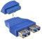 kenable USB 3.0 SuperSpeed 20 pin Motherboard Header to 2 x Internal Sockets