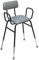 Aidapt Height Adjustable Perching Stool With Padded Seat and Safety Arms and Padded Back For Elderly for Users with Limited Mobility