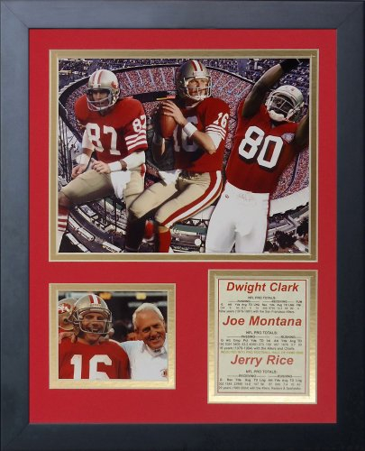 Legenden Sterben Nie San Francisco 49ers All Time Big 3 gerahmtes Foto Collage, 11 x 35,6 cm