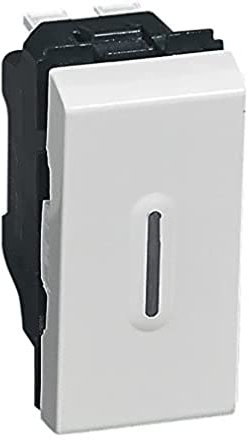 Legrand 099612 Mosaic Interrupteur Lumineux, 10A, 1 Module, Blanc