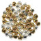 Robelli Christmas Gold, Silver or Multicolour Metal Festive Arts & Craft Jingle Bells (1, 15mm Gold/Silver (60 Pack))