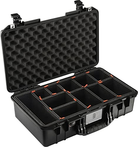 PELI 1525 Air Leichter Schutzkoffer für DSLR Kamera Equipment, Wasser- und Staubdicht, 26L Volumen, Mit TrekPak Einteilungssystem (Anpassbar), Farbe: Schwarz