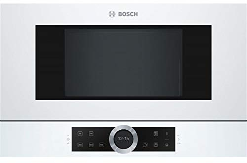 Bosch BFL634GW1 Serie 8 - Microonde da incasso / 900 W / 21 L / Cerniera porta sinistra / Bianco / AutoPilot 7 / Livello di potenza automatico dopo peso