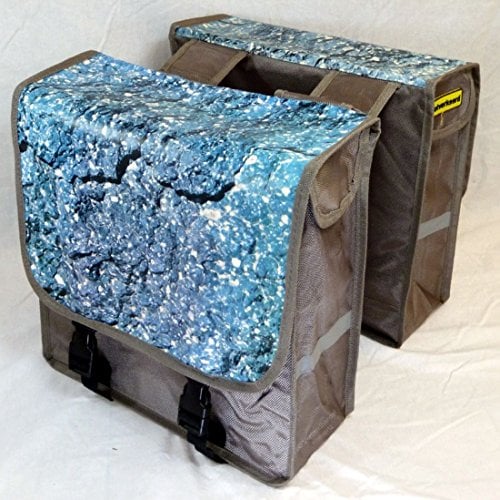 Niet verkeerd Fahrradtasche braun Motiv: Stein - Doppel Packtasche