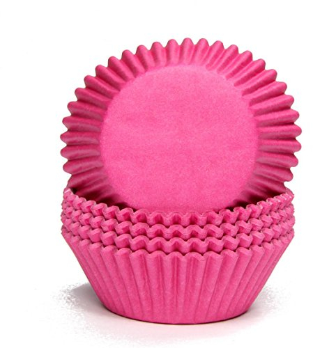 Miss Bakery's House® Papierbackförmchen - Standard - Pink - 75 Stück - Ø 5 cm x 3 cm - backfest - für Muffins und Cupcakes - Form zum Mitbacken im Ofen