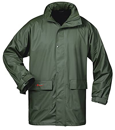 Norway PU Regen-Jacke mit Kapuze - Oliv - Größe: 3XL