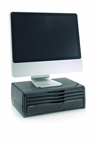 Exponent 44003 Designer Printer Monitor Stand Druckerständer mit 4 Schubladen, schwarz