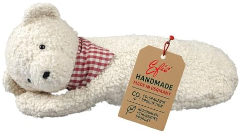Efie Bio-Wärmekissen Teddy – Kirschkern-Inlett – 100% Bio Baumwollplüsch (kbA) – handgefertigt in Deutschland, nachhaltig