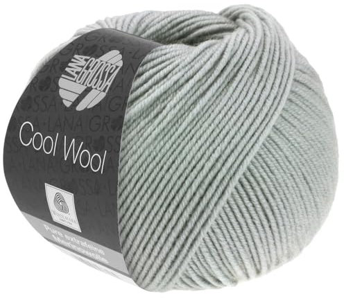 LANA GROSSA Cool Wool Uni | Extrafeine Merinowolle waschmaschinenfest und filzfrei | Handstrickgarn aus 100% Schurwolle (Merino extrafein) | 50g Wolle zum Stricken & Häkeln | 160m Garn FB 589