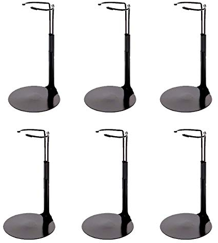 Kaiser Puppe Ständer 2175 – Schwarz Puppe Stehen für 20,3 cm zu 30,5 cm Puppen und Action Figuren 6-Pack